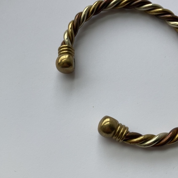 Silver, Bronze, Copper Magnetic Wellness Bangle - Picture 3 of 4